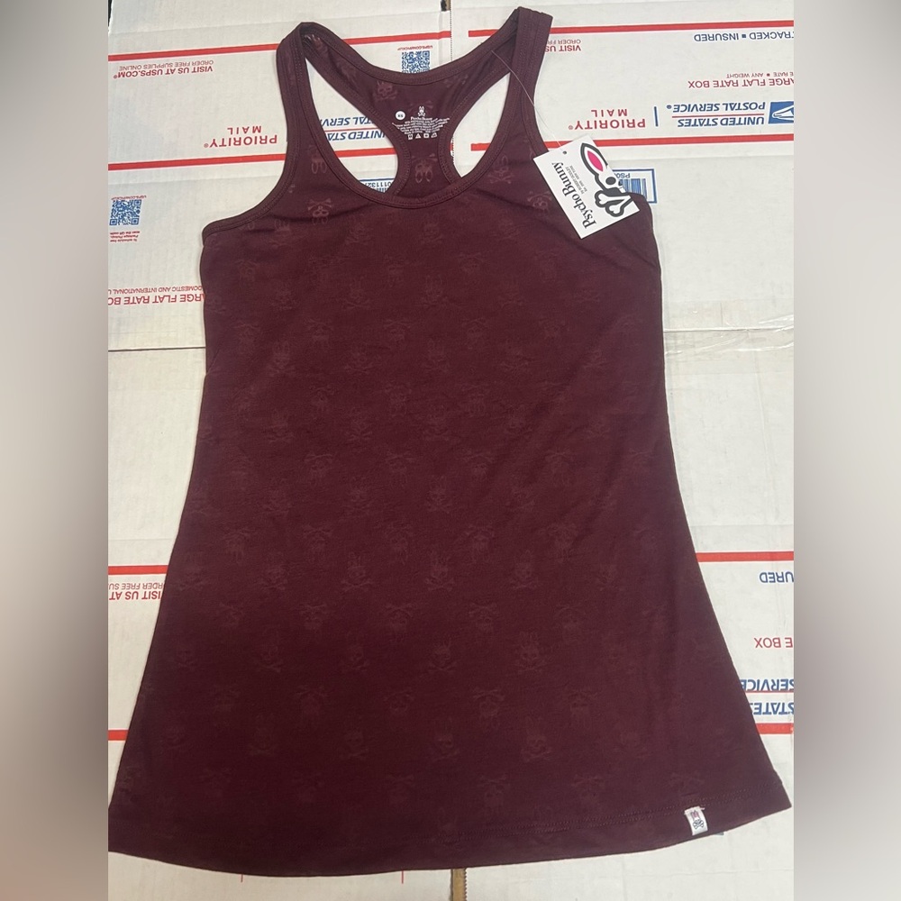Psycho Bunny Maroon Tank Top